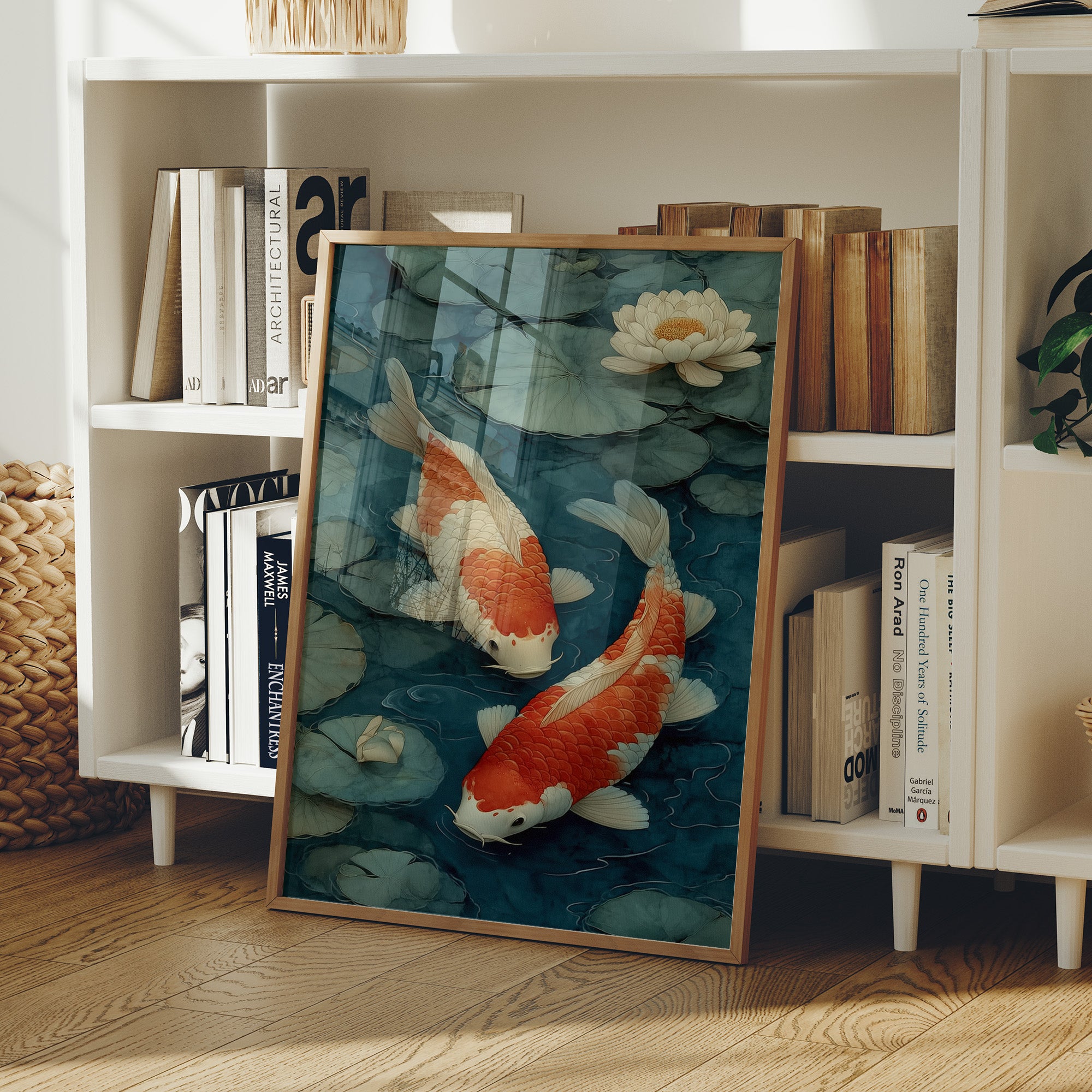 Koi Dance Below Lotus Light