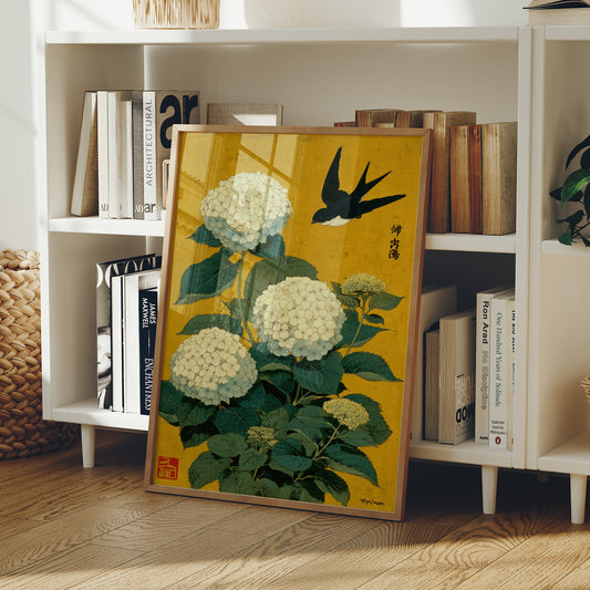 Swallow Songs Meet Summer Hydrangeas