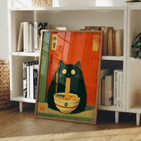 Midnight Ramen With Curious Cat