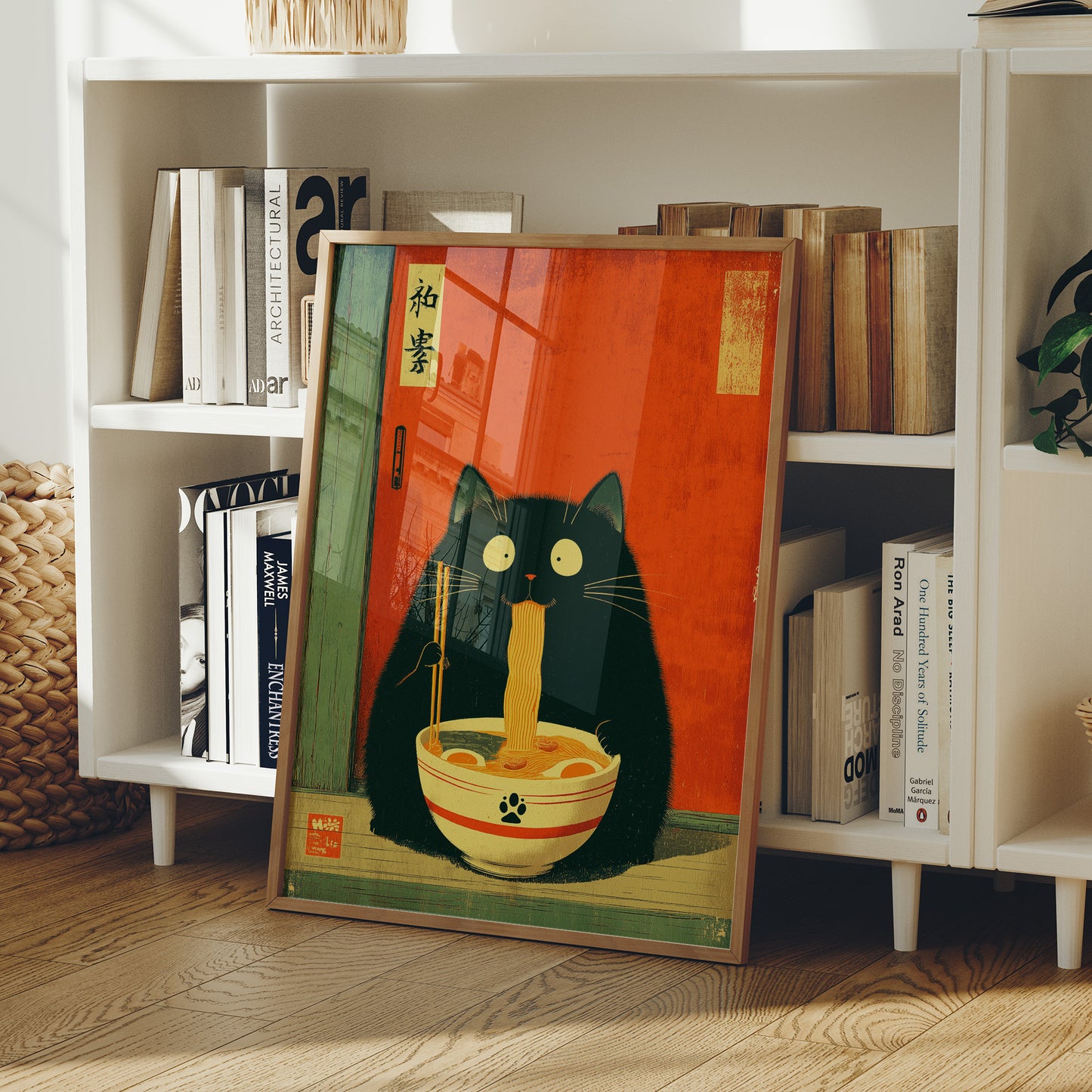 Midnight Ramen With Curious Cat