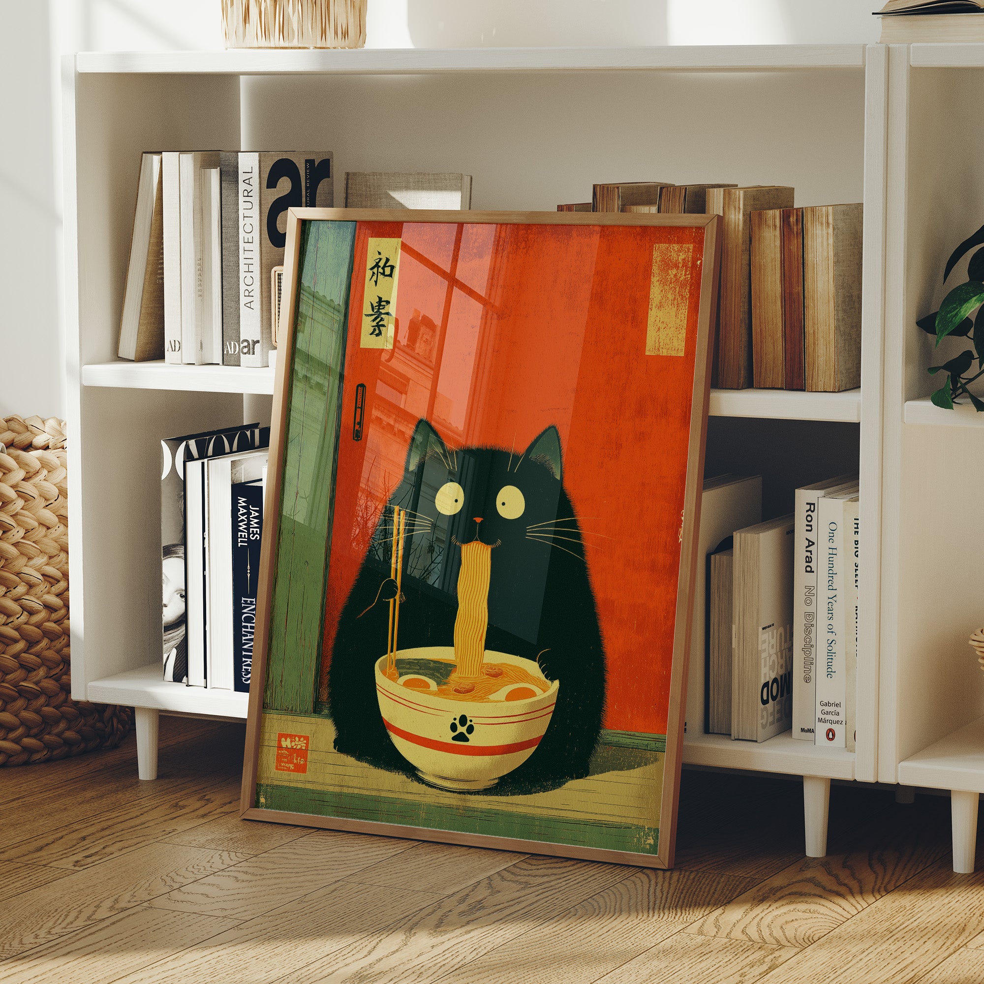 Midnight Ramen With Curious Cat