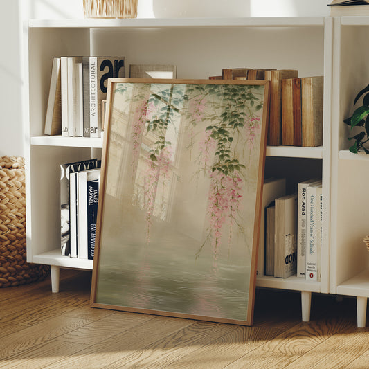 Cherry Blossoms Kiss The Water