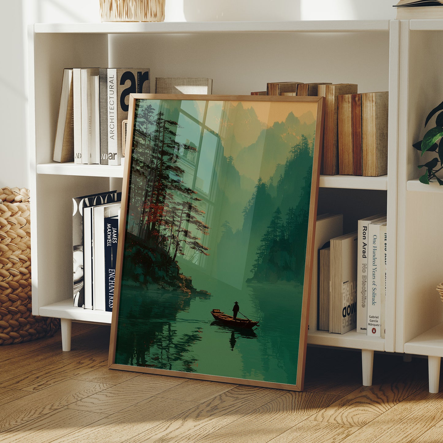 Lone Boatman Seeks Emerald Waters