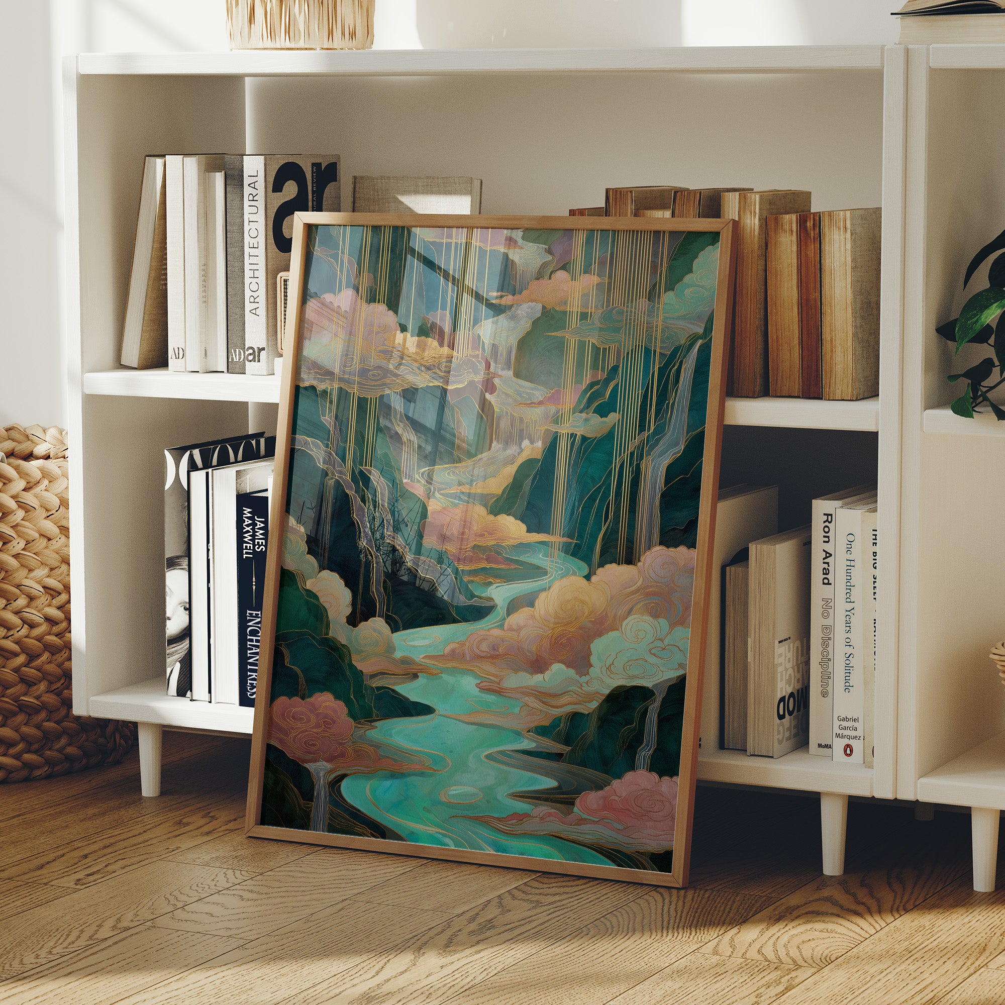 Golden Rain Falls On Turquoise Dreams