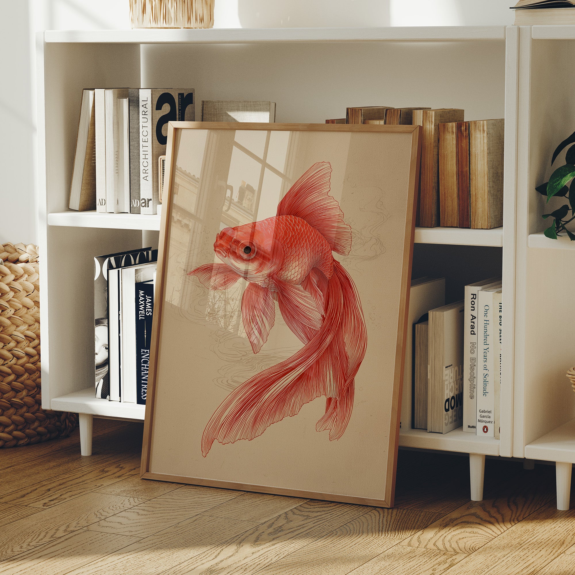 Red Fins Dance In Morning Light