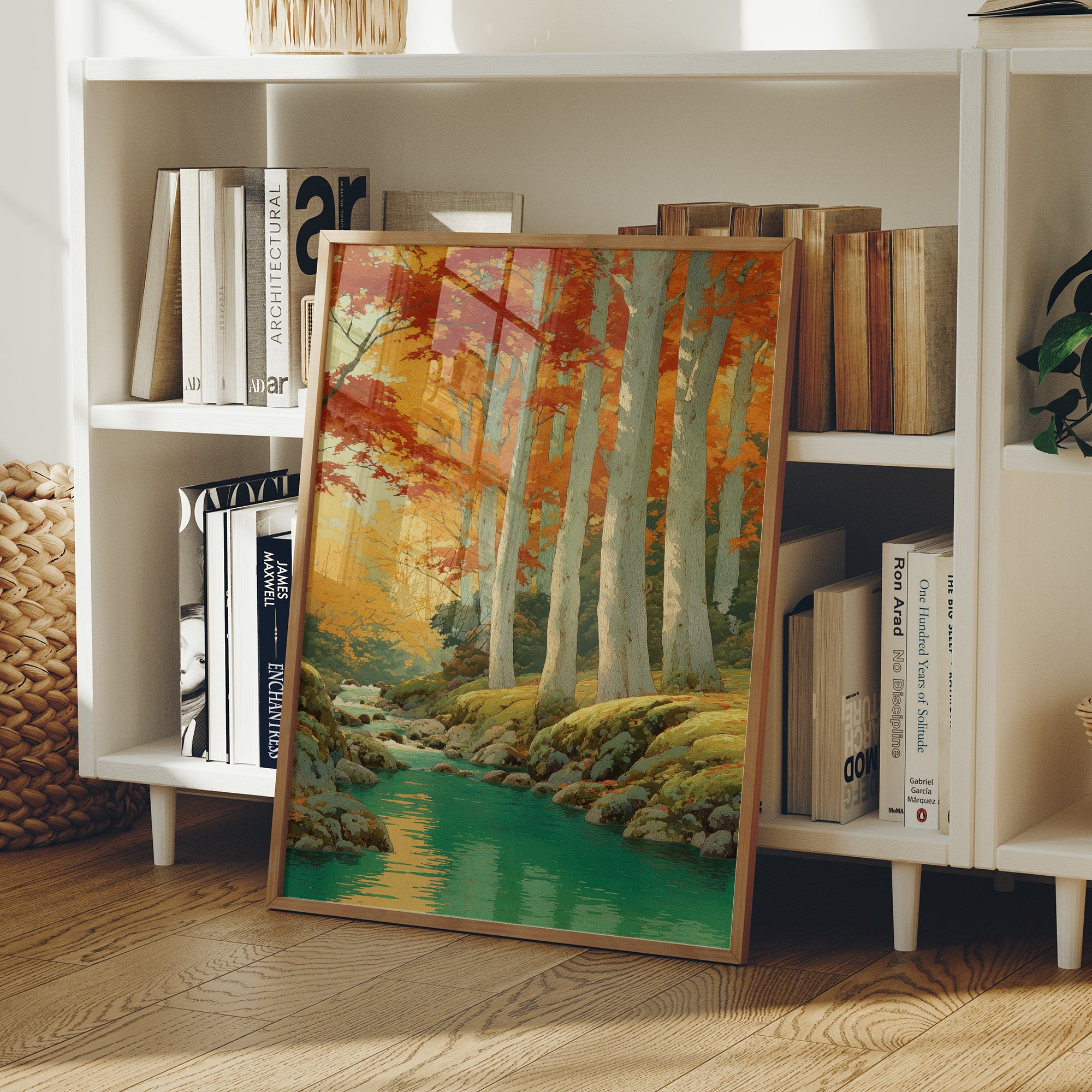 Birch Grove Mirrors Autumn's Fire