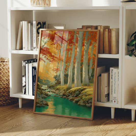 Birch Grove Mirrors Autumn's Fire