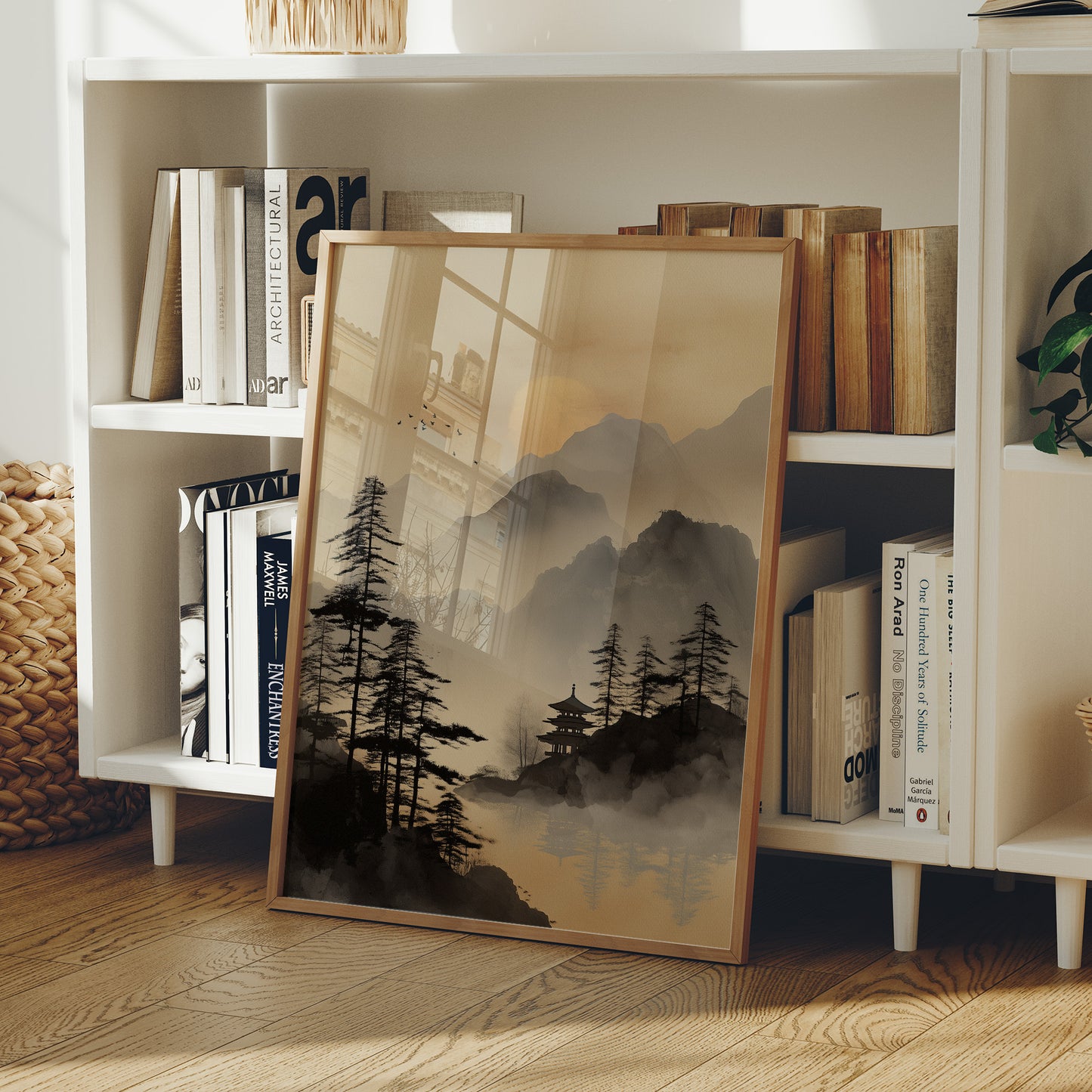 Misty Pagoda Among Mountain Pines