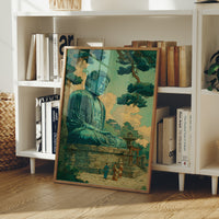 Jade Buddha Beneath Golden Clouds