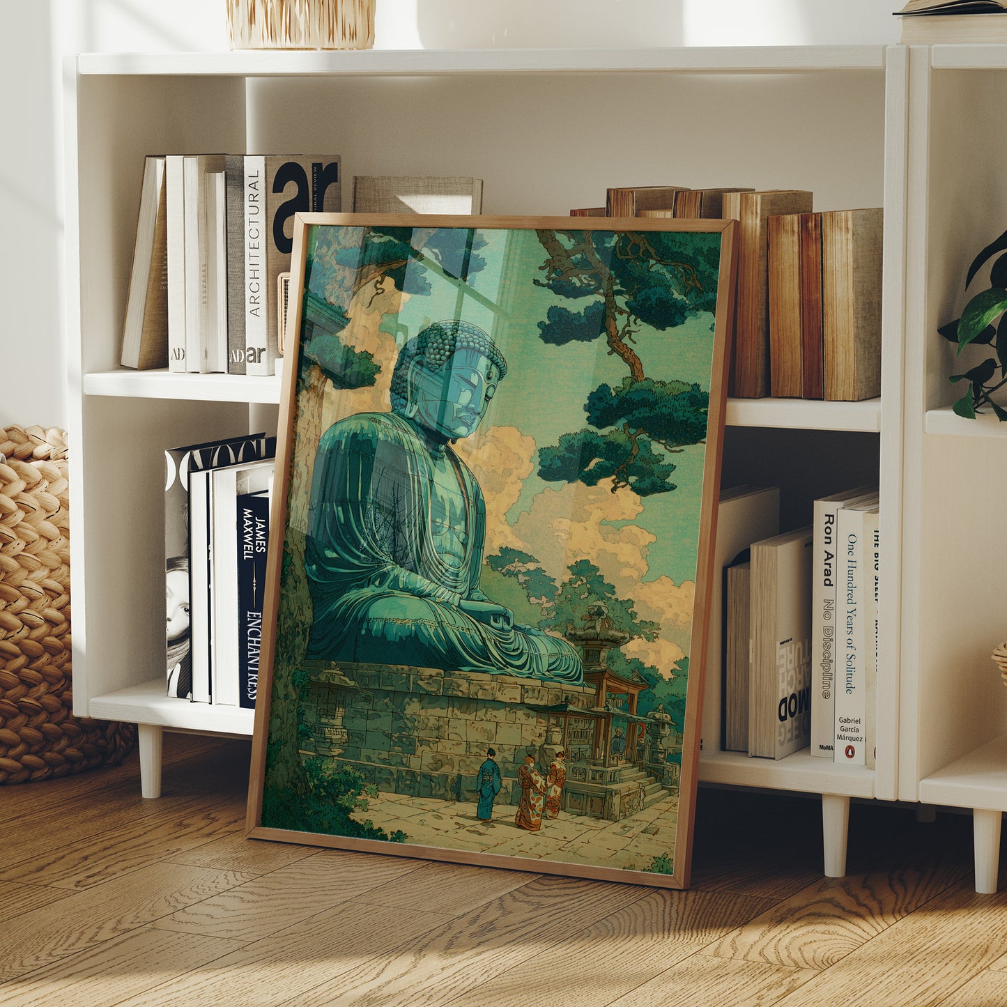 Jade Buddha Beneath Golden Clouds