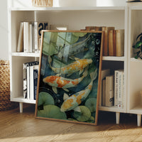 Koi Dance Below Lily Shadows