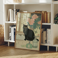 Black Cat Meets Pink Peony Tales