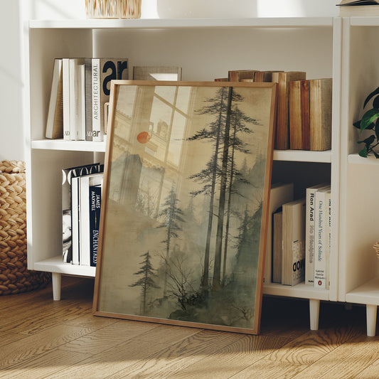 Tall Pines Meet Rising Sun