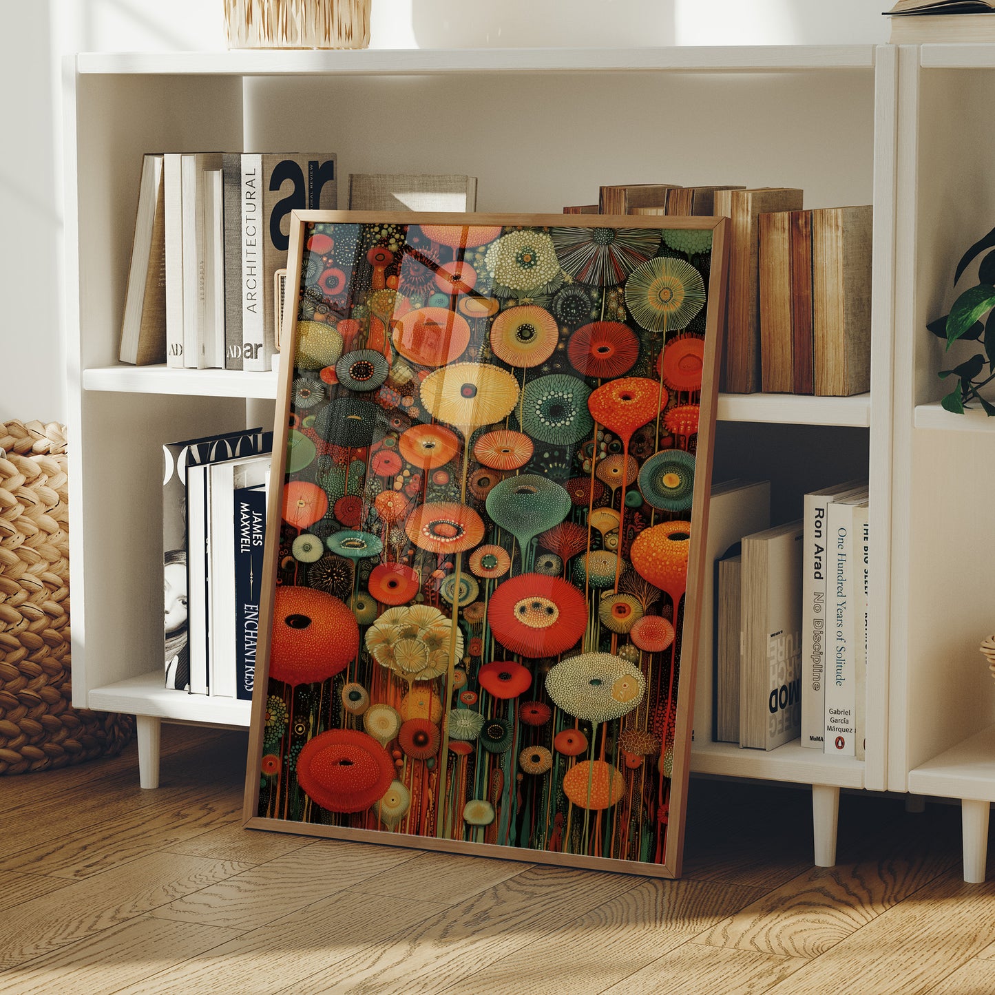 Midnight Garden Blooms In Fire