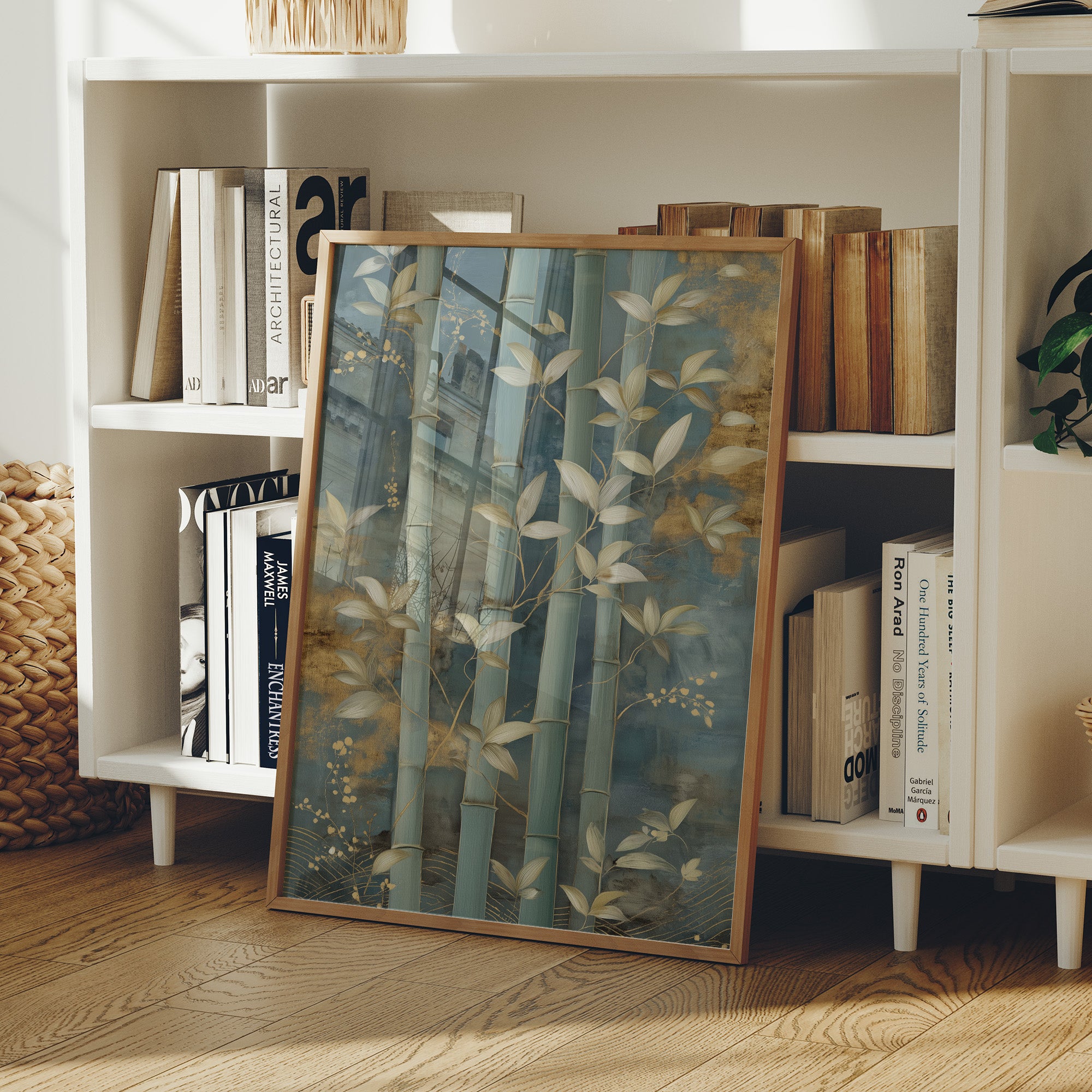 Bamboo Gardens Bathed In Moonlight