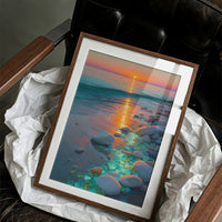 Turquoise Stones Catch Sunset's Fire