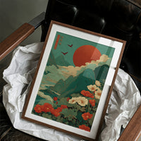 Poppies Dance Under Crimson Moon