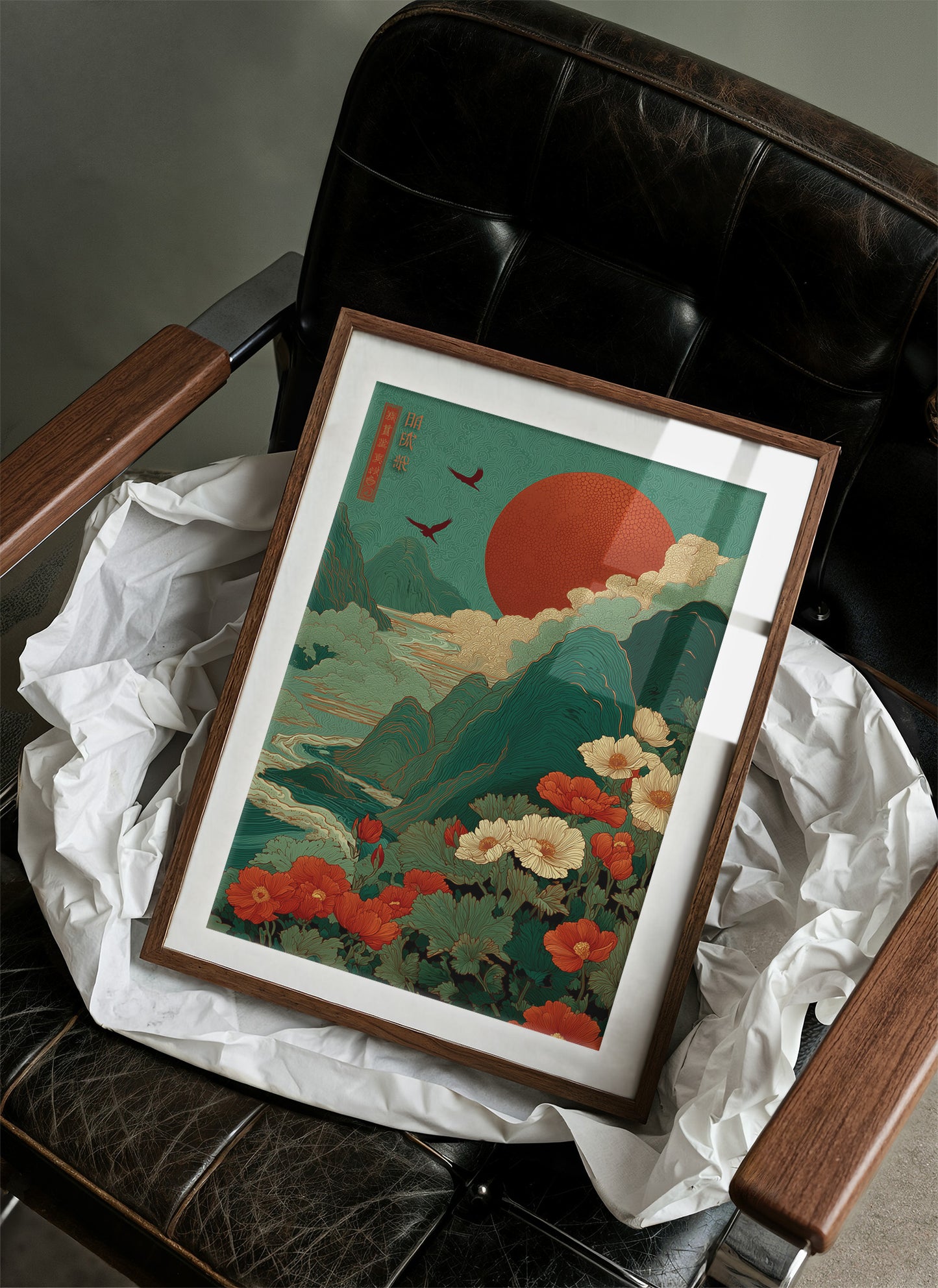 Poppies Dance Under Crimson Moon