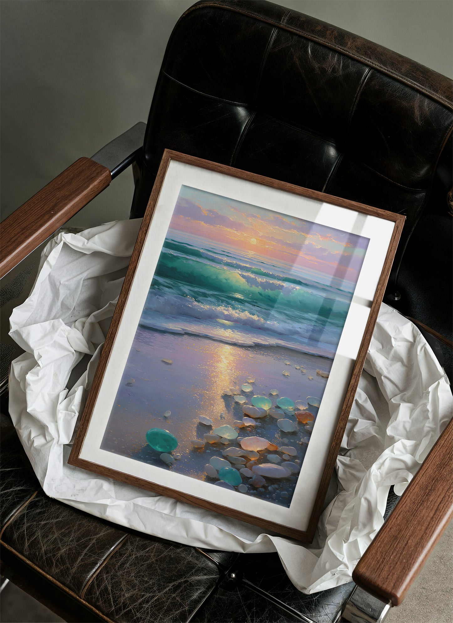Sea Glass Catches The Rising Sun