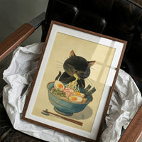 Midnight Ramen With Curious Cat