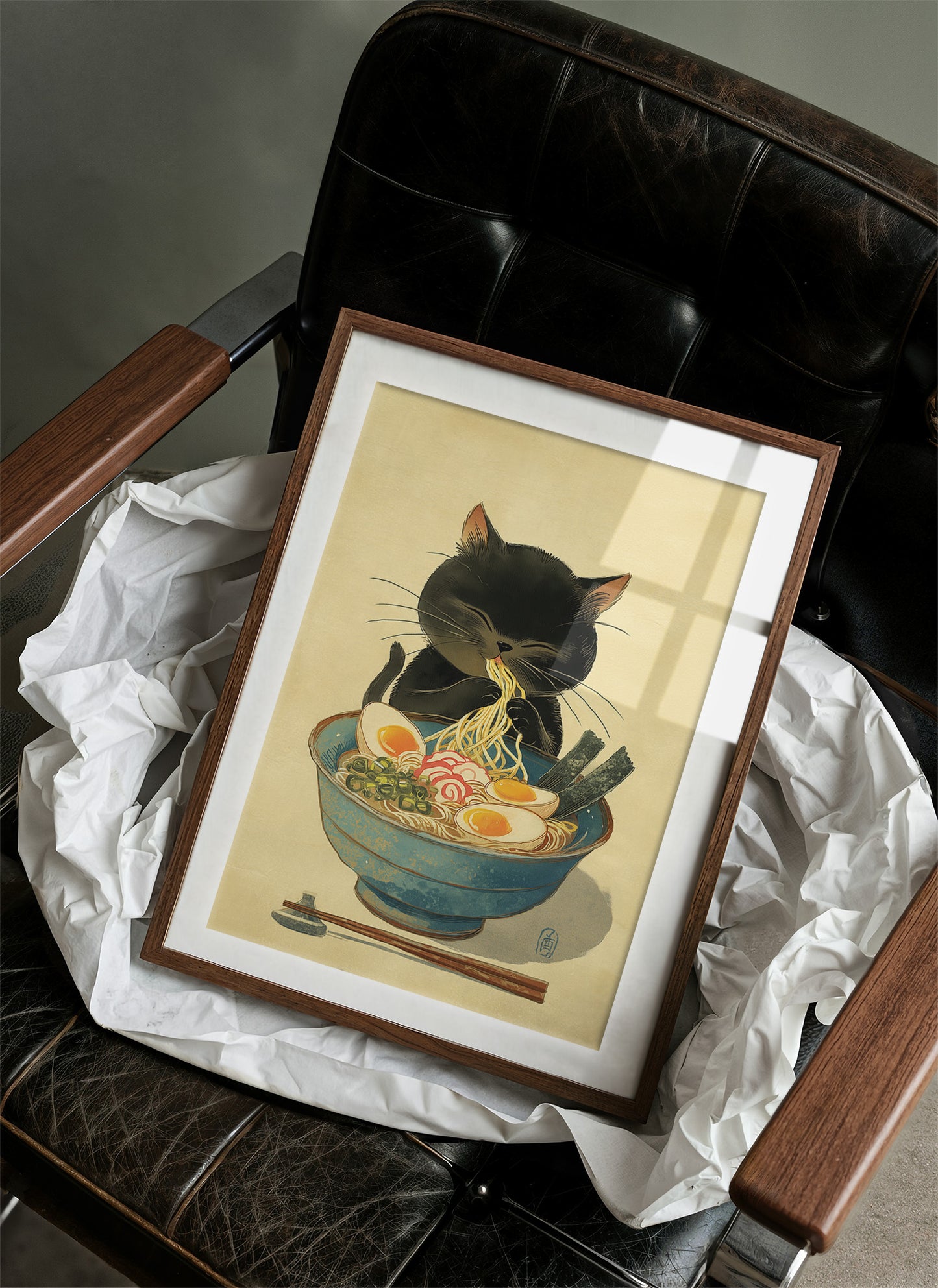 Midnight Ramen With Curious Cat