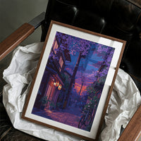 Cherry Blossoms Paint The Twilight Street