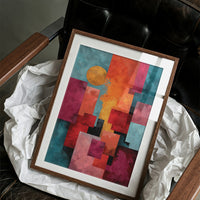 Golden Sun Through City Blocks