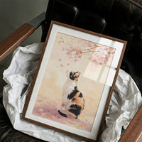 Calico Dreams Under Cherry Blossoms