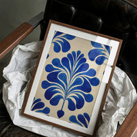 Indigo Petals Dance In Cream