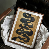 Serpentine Scales Dance In Gold