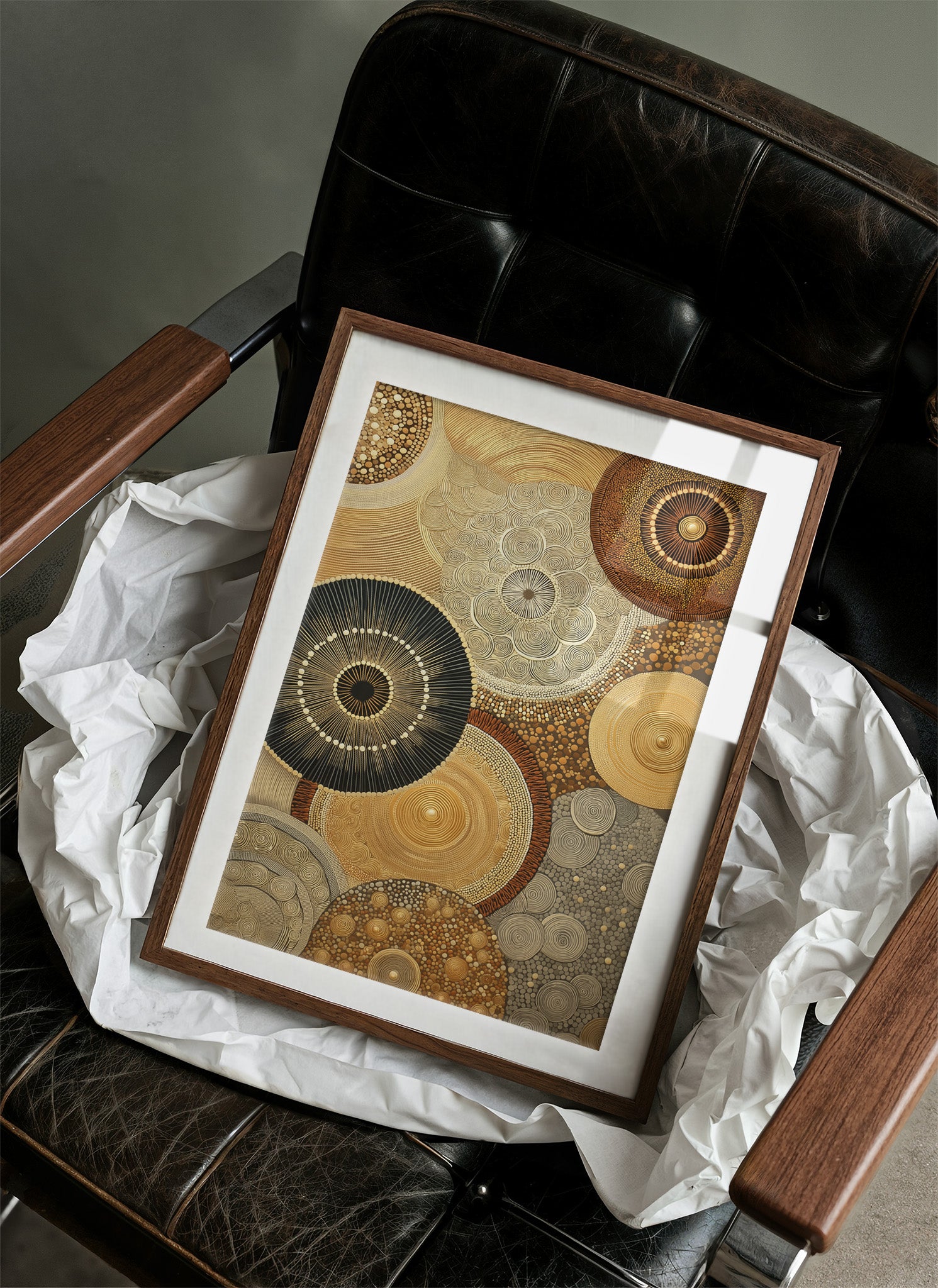 Celestial Circles Dance In Gold