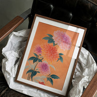 Dahlias Dance In Coral Light