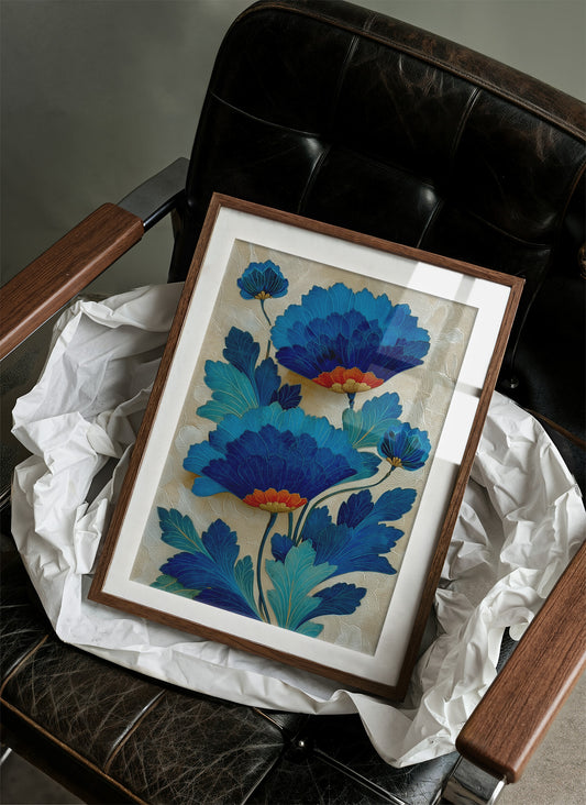 Azure Petals Dance In Golden Light