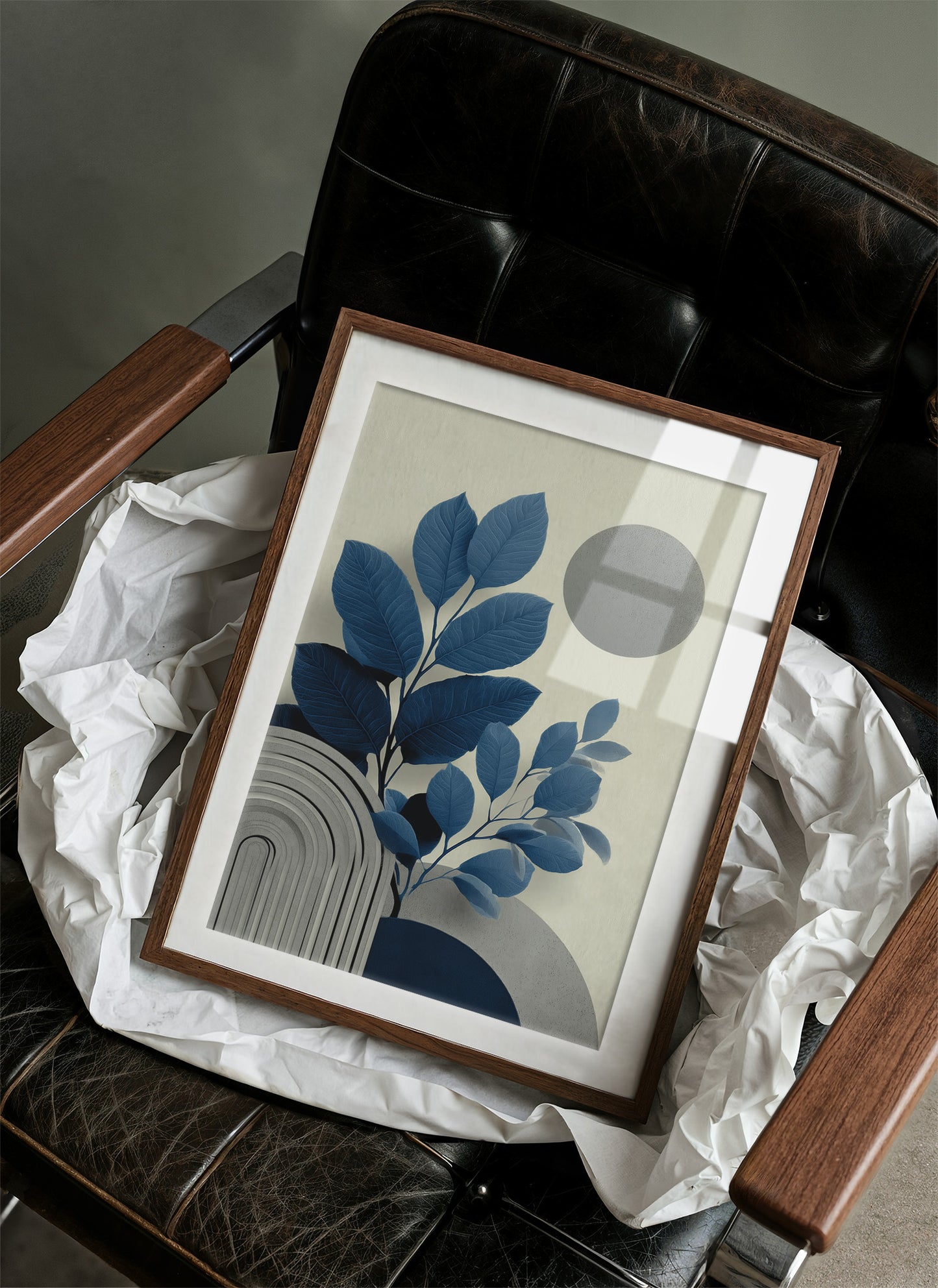 Blue Leaves Dance With Silver Moons