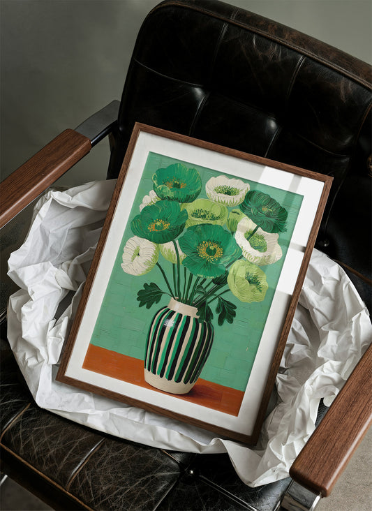 Emerald Poppies Dance In Sunlight