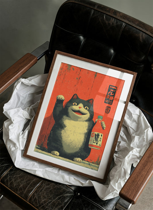 Lucky Cat Tends The Bar