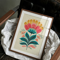 Folk Blossoms Dance In Turquoise Light