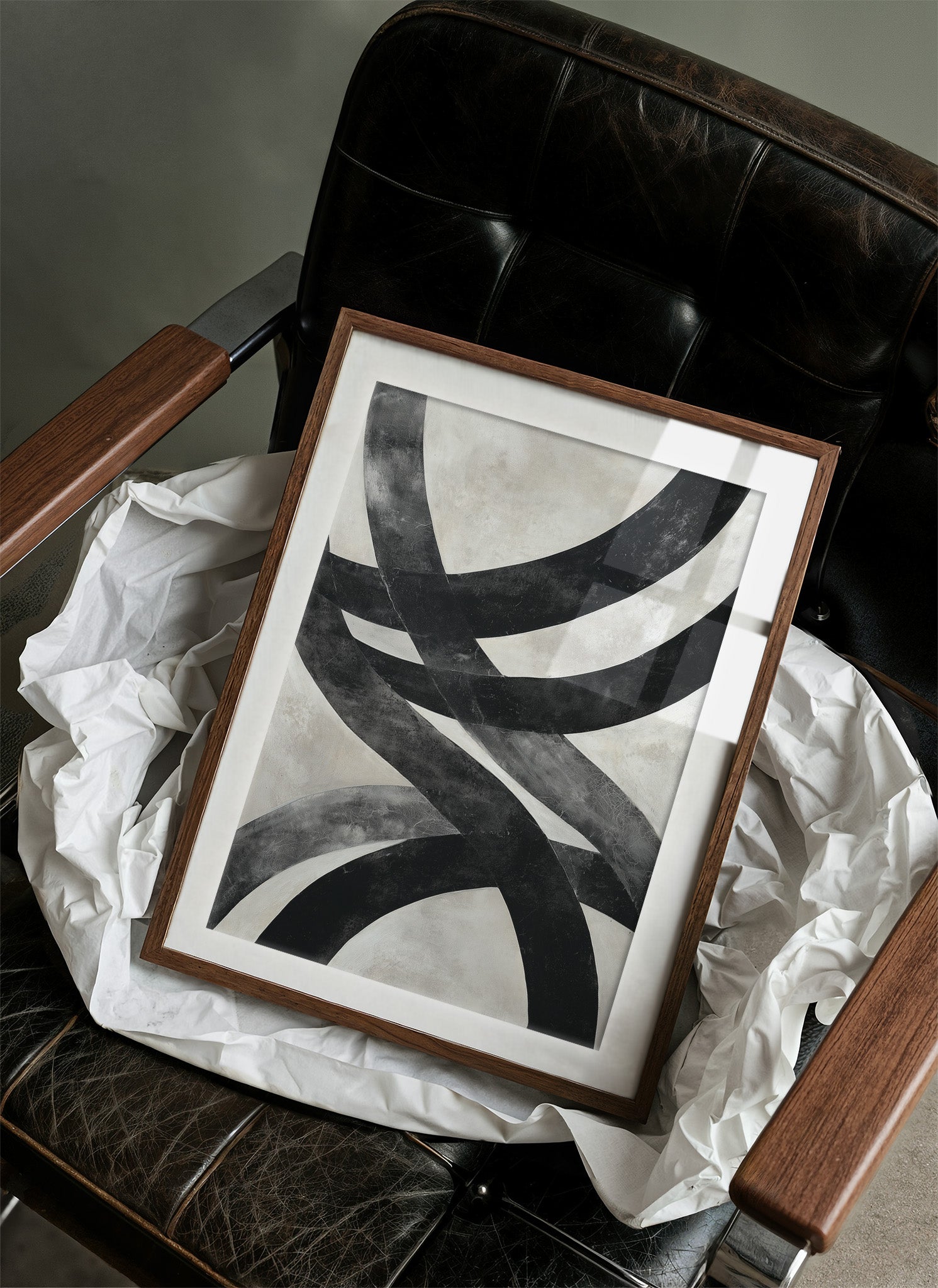 Bold Curves Dance In Monochrome