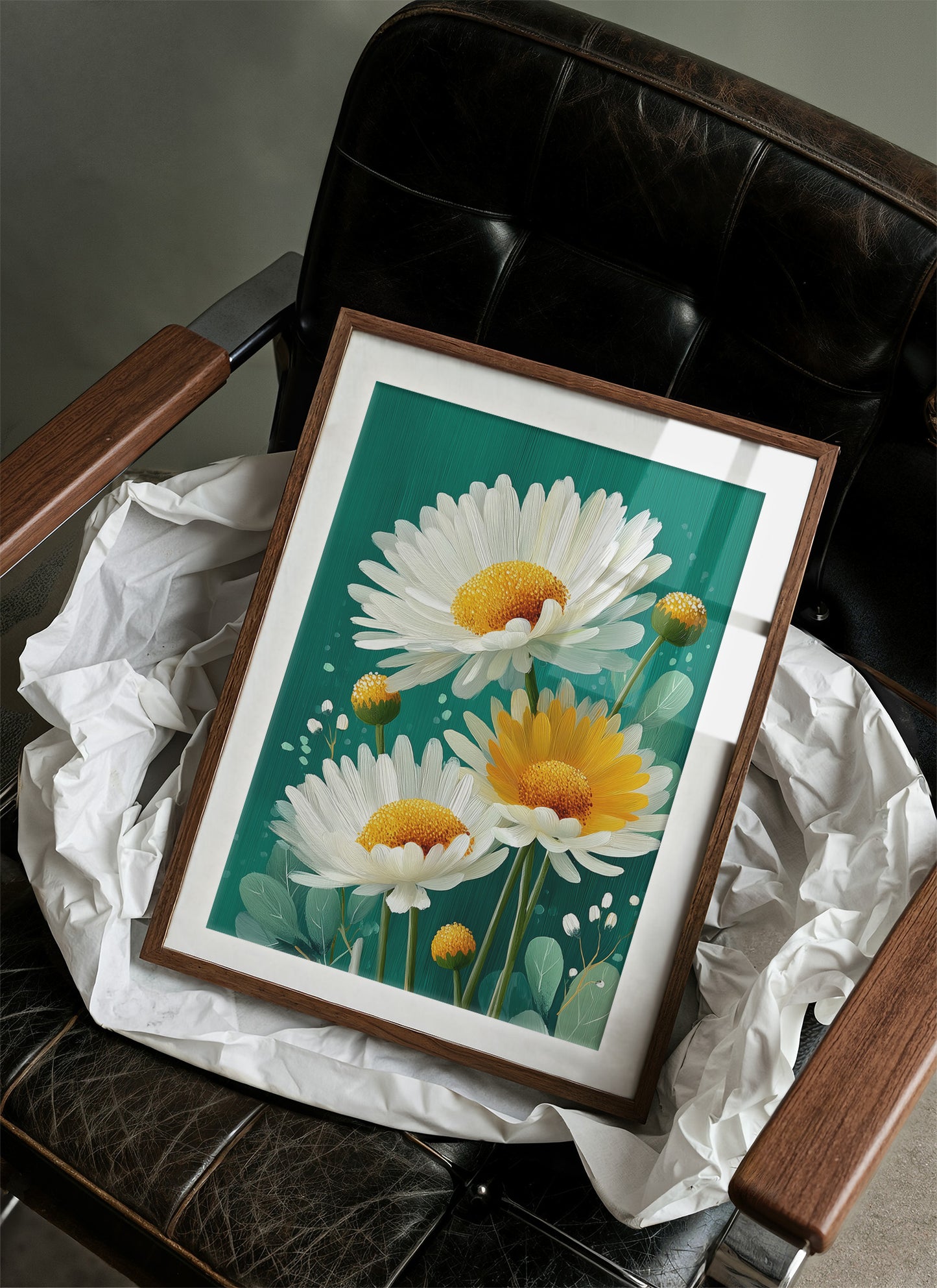 Summer Daisies Dance In Emerald Light