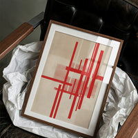 Red Lines Dance Through Morning Light