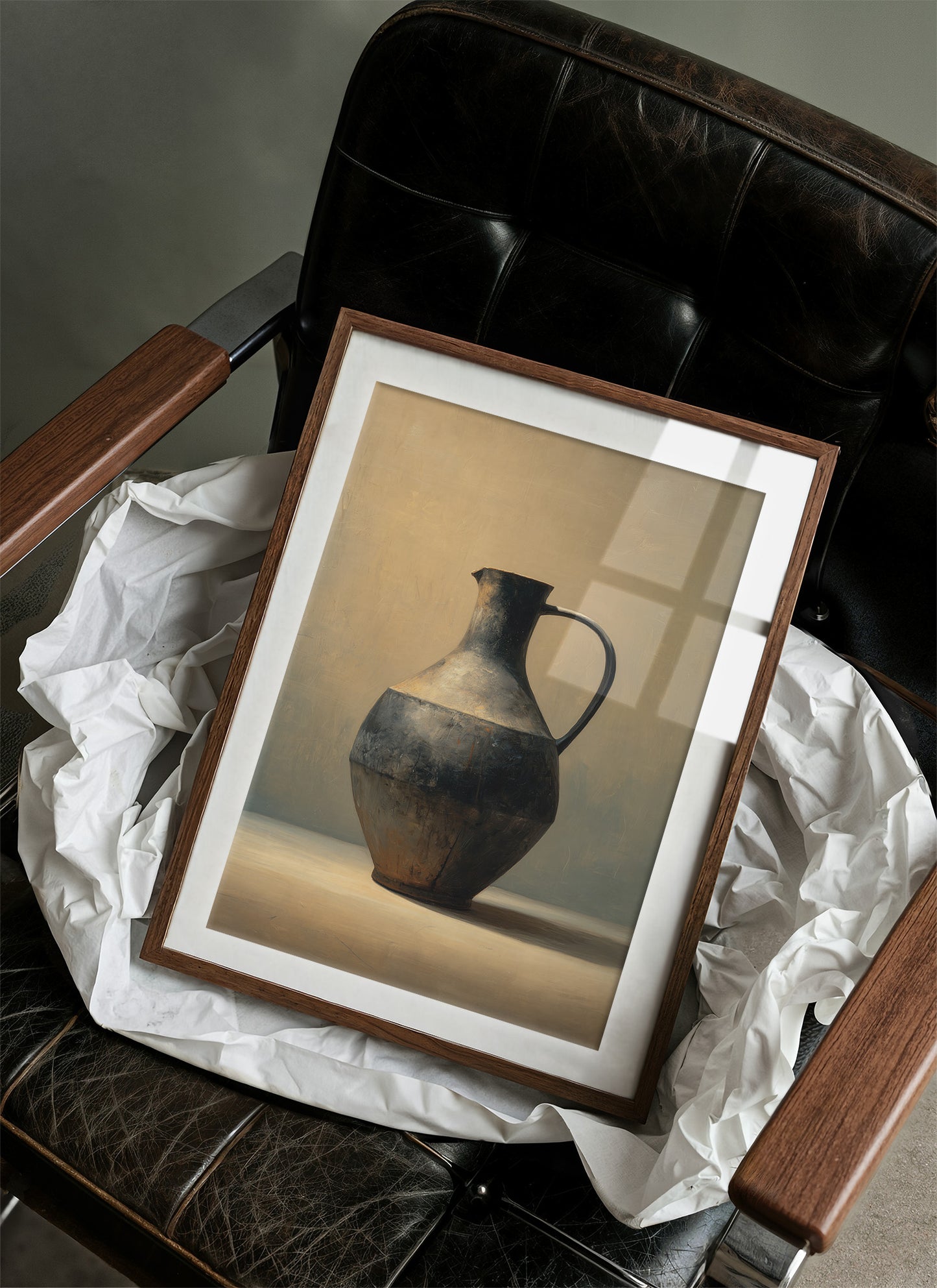 Ancient Vessel Rests In Golden Light