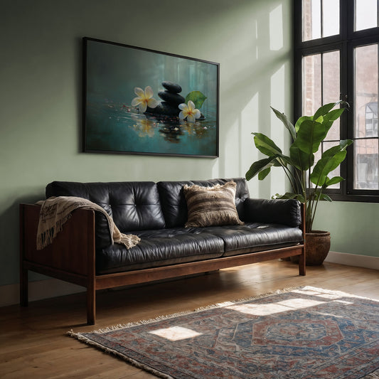 Plumeria Floats On Turquoise Waters