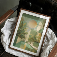 Palms Dance In Geometric Sunlight