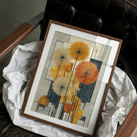 Sunbursts Dance Through Geometric Gardens