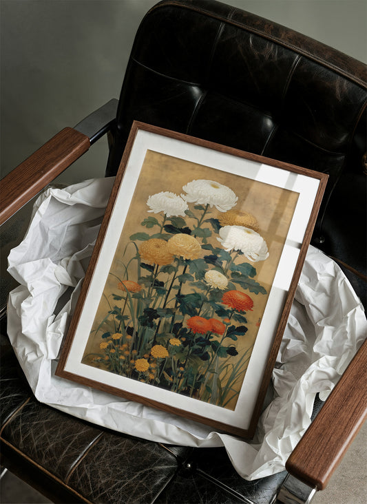 Chrysanthemums Dance In Golden Light