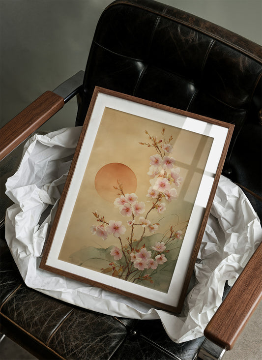 Cherry Blossoms Dance With Setting Sun