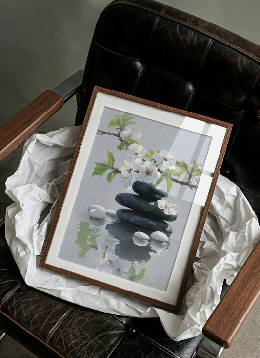 Cherry Blossoms Dance Above Still Waters