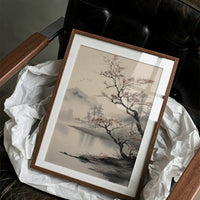 Cherry Blossoms Meet Misty Lake