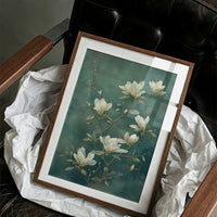 Magnolias Dance In Teal Waters