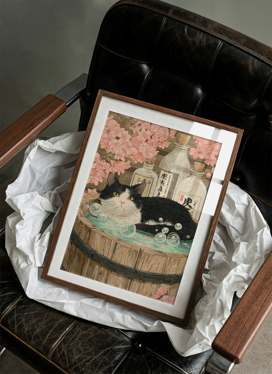 Sake Bath Under Cherry Blossoms